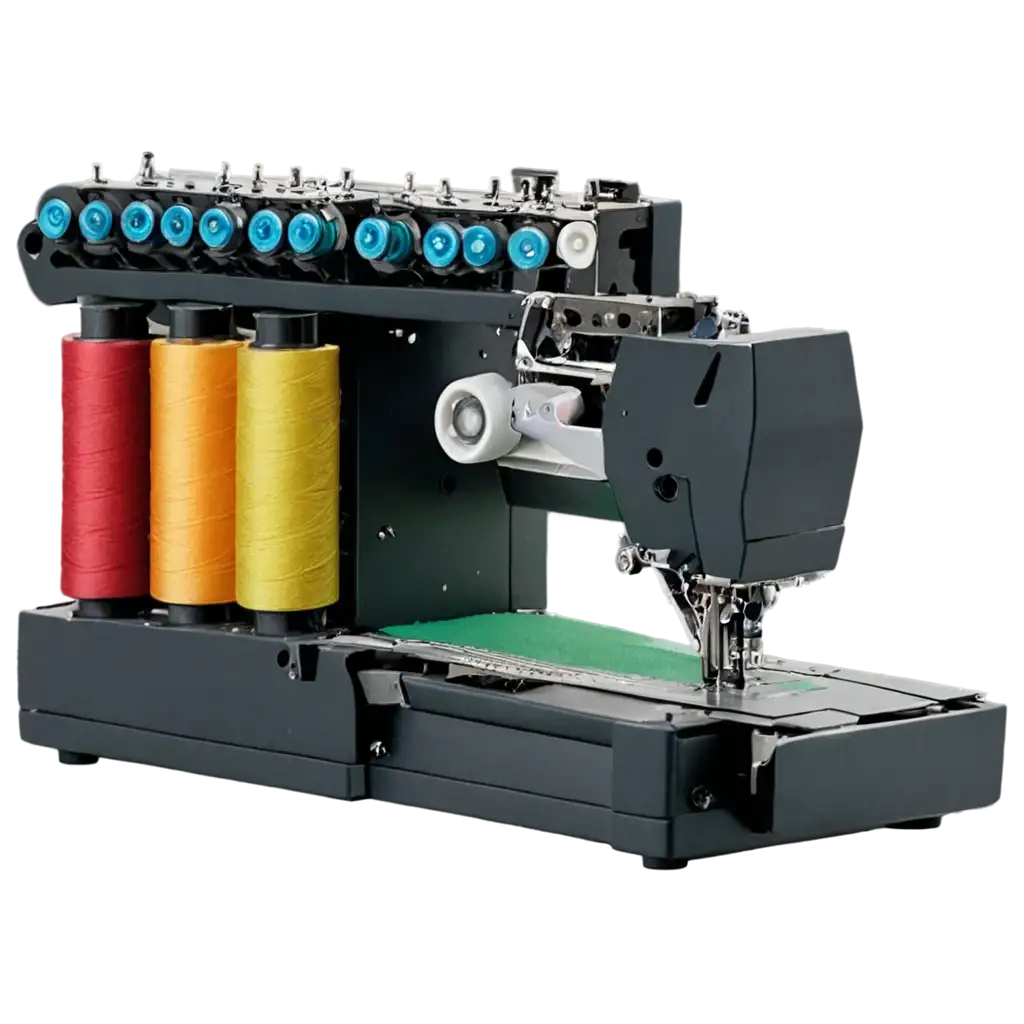 Embroidery machine with multi-color threads