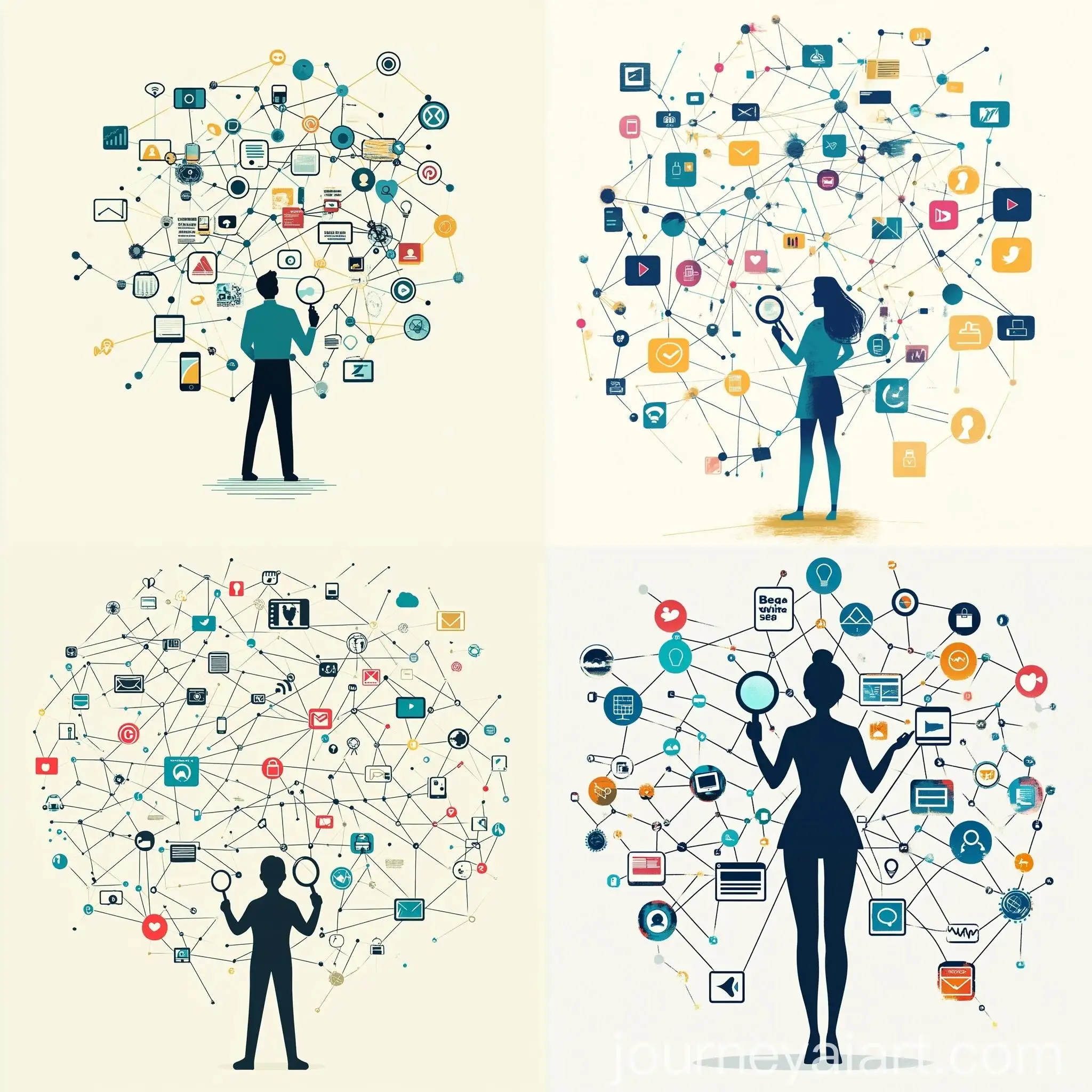 Media-Literacy-and-Responsibility-Poster-with-Magnifying-Glass-and-Smartphone