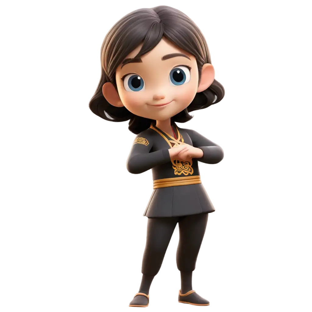 3D-Cute-Girl-Character-Kungfu-PNG-Image-HighQuality-and-Versatile