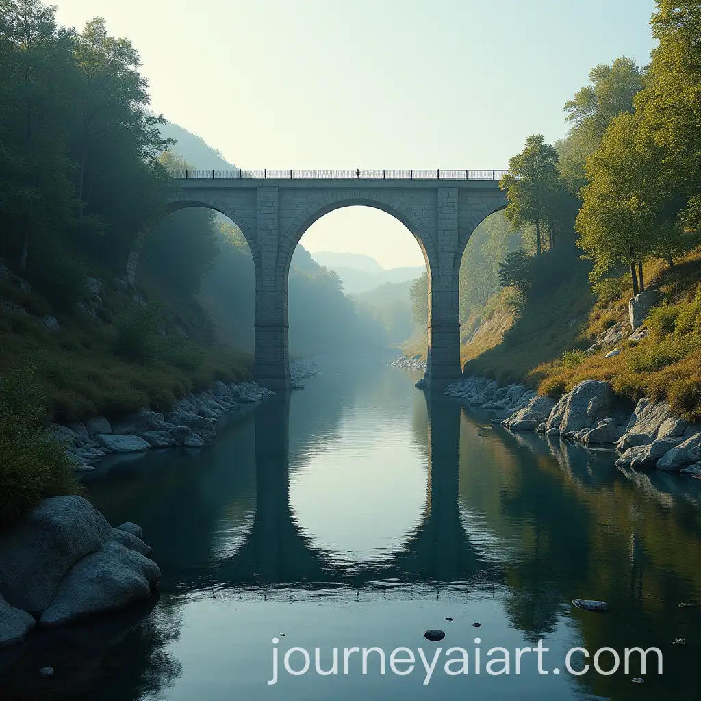 Modern-Aqueduct-in-Square-Format-Art