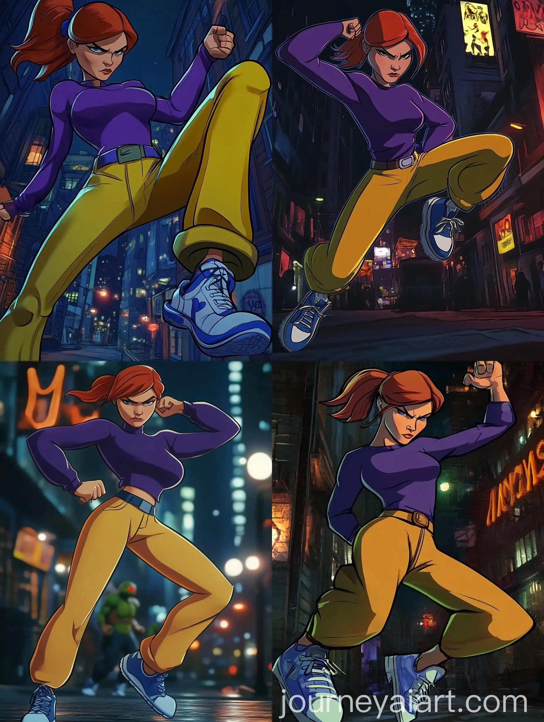 April-Action-Scene-in-New-York-Night-Street-Teenage-Mutant-Ninja-Turtles-Style