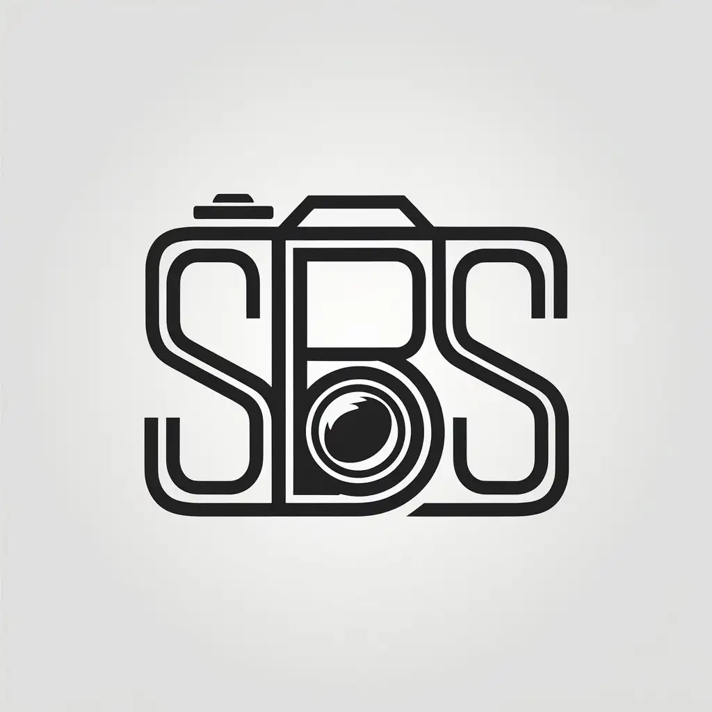 LOGO Design for SBS Minimalistic Camera and SBS Letters with Clear Background