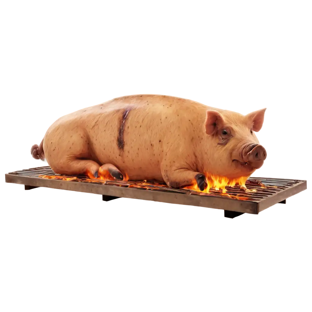 Realistic-HD-PNG-Image-of-a-Delicious-Roast-Suckling-Pig-on-a-Spit