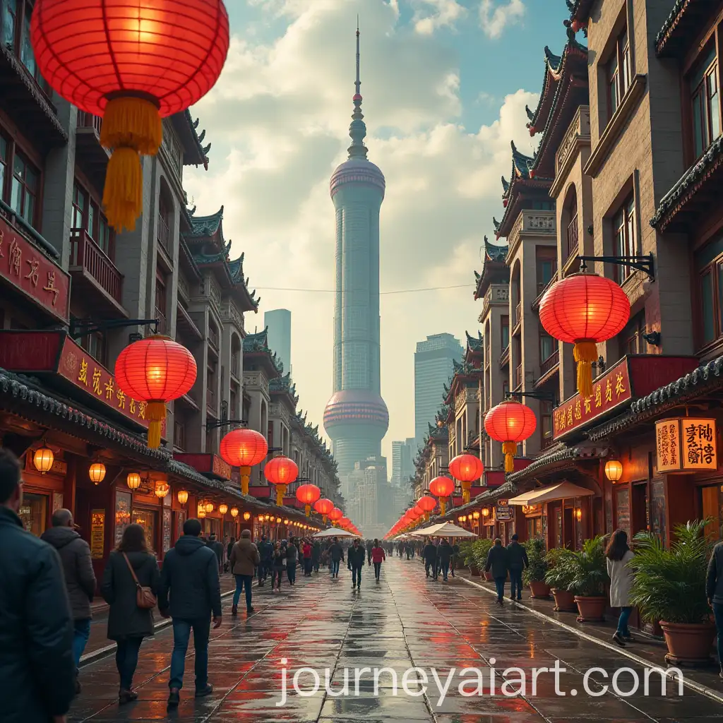 Shanghai-Skyline-at-Dusk-National-Geographic-Cover-Style