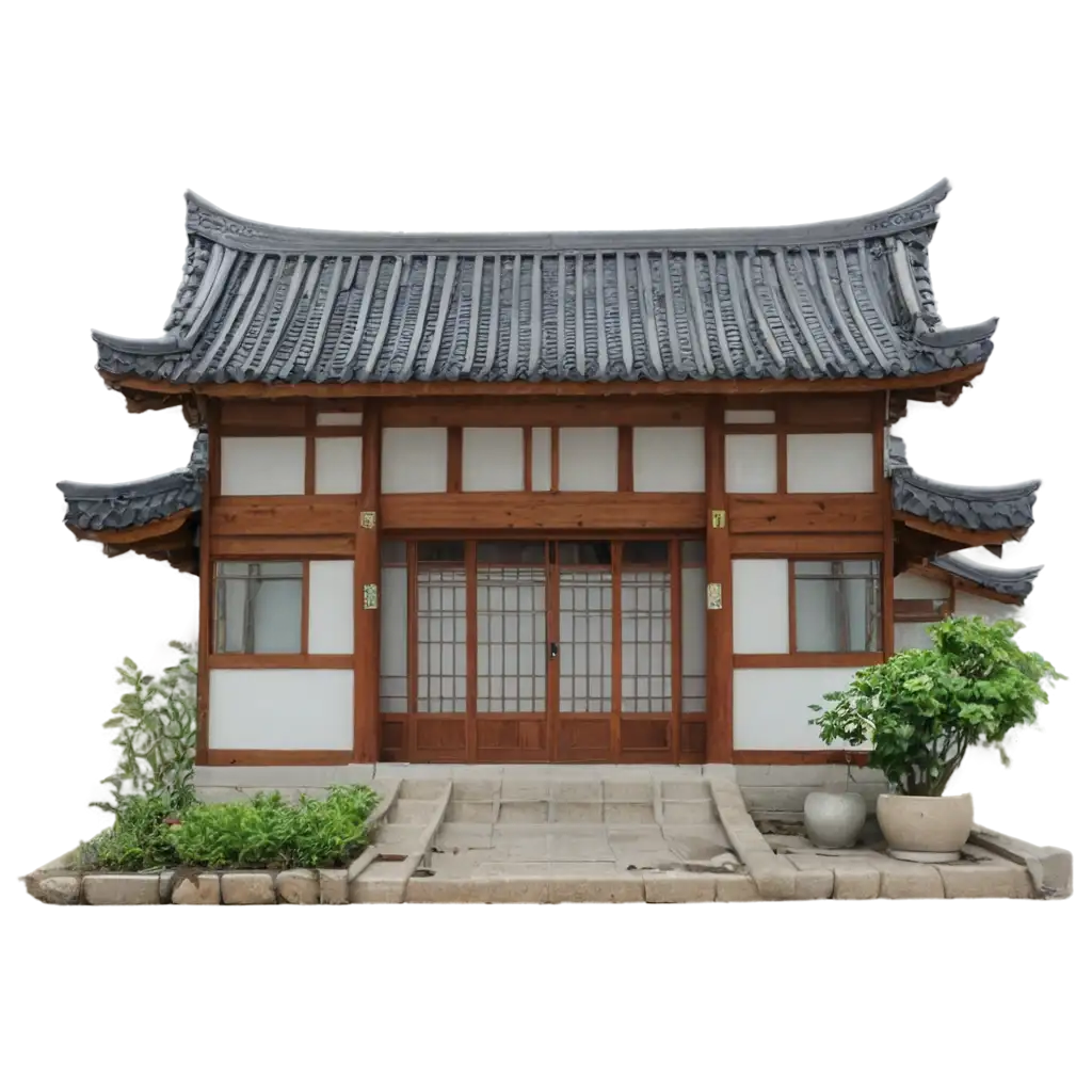 Korean-Traditional-Home-PNG-Image-Authentic-Cultural-Representation-in-HighQuality-Format