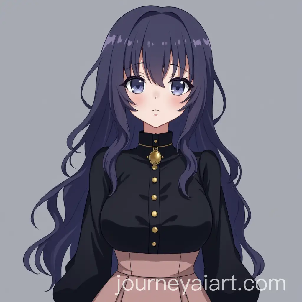 Anime-Girl-with-Melancholic-Aura-in-Windbreaker-Style-Featuring-Long-BluePurple-Hair-and-Vintage-Outfit