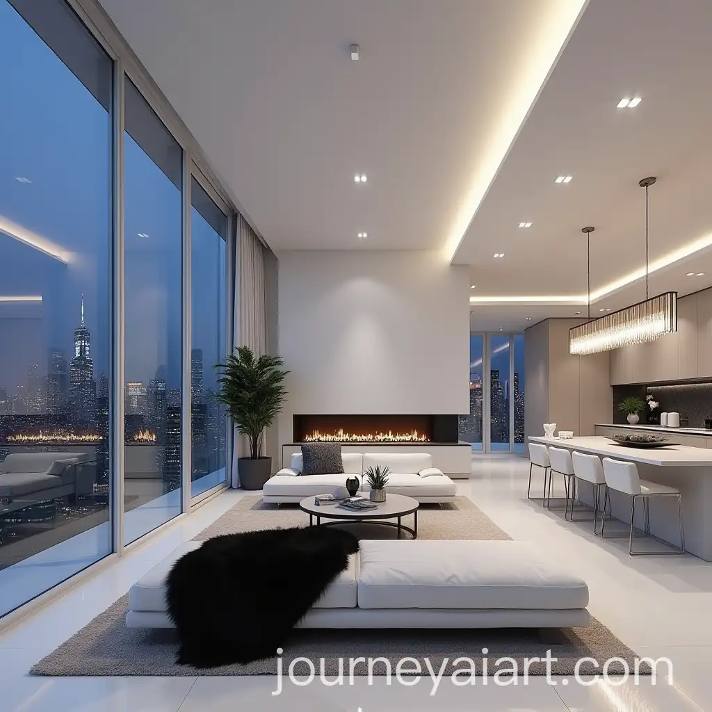 Modern-White-Living-Room-with-Cityscape-View-and-Elegant-Features