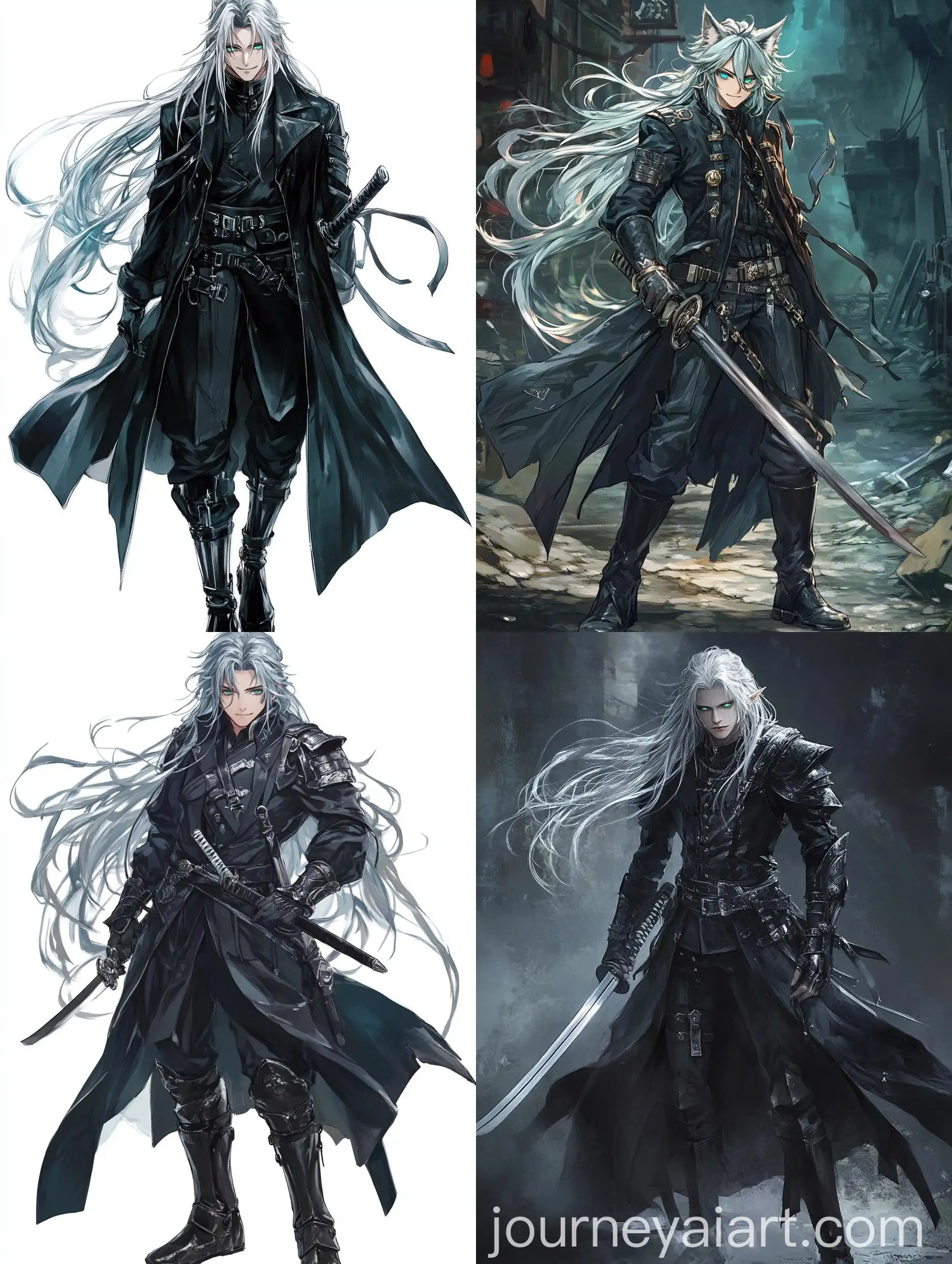 Arrogant-Young-Male-Warrior-with-Silver-Hair-and-Katana-in-Fantasy-Art