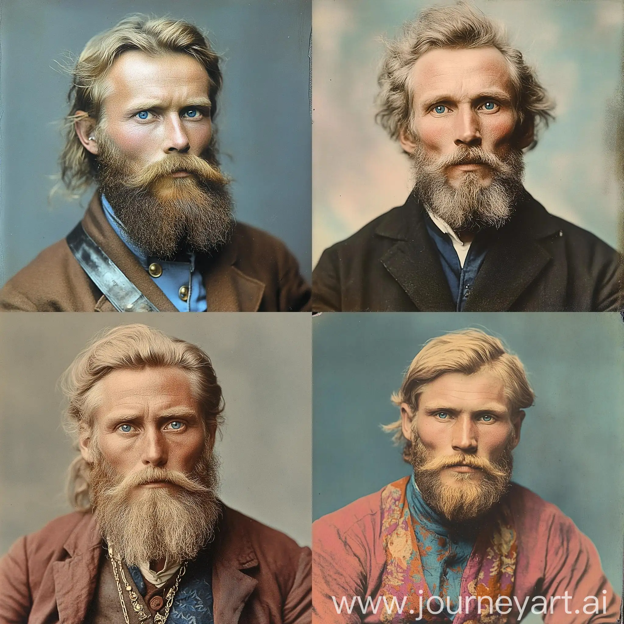 1860-Old-Photo-of-a-Northern-Slav-Ideologist-with-Blonde-Hair-and-Blue-Eyes