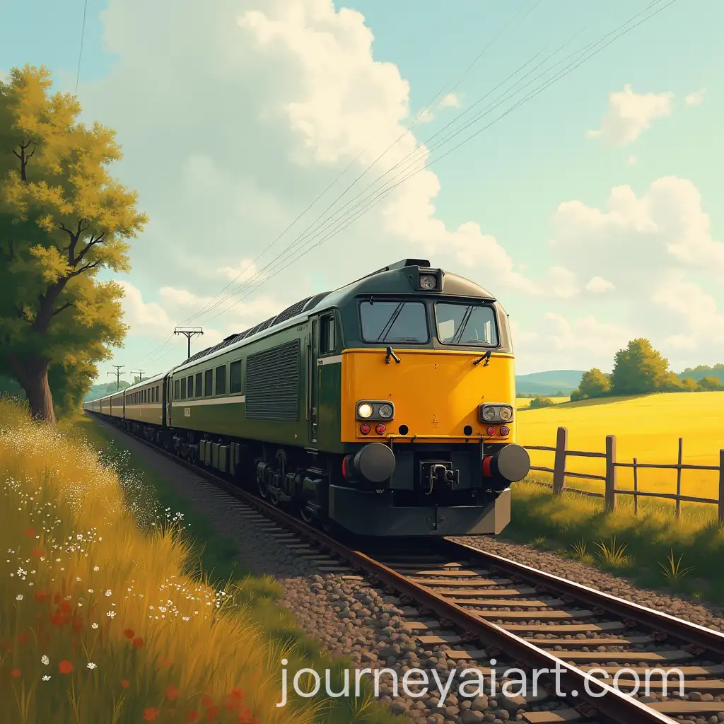 HighSpeed-Train-Traveling-Through-the-English-Countryside-in-Modern-Painting-Style