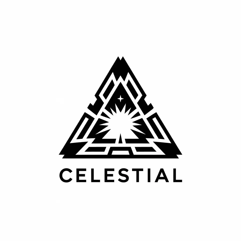 LOGO Design for Celestial Light Portal Triangle Shine Symbol for Entertainment Industry