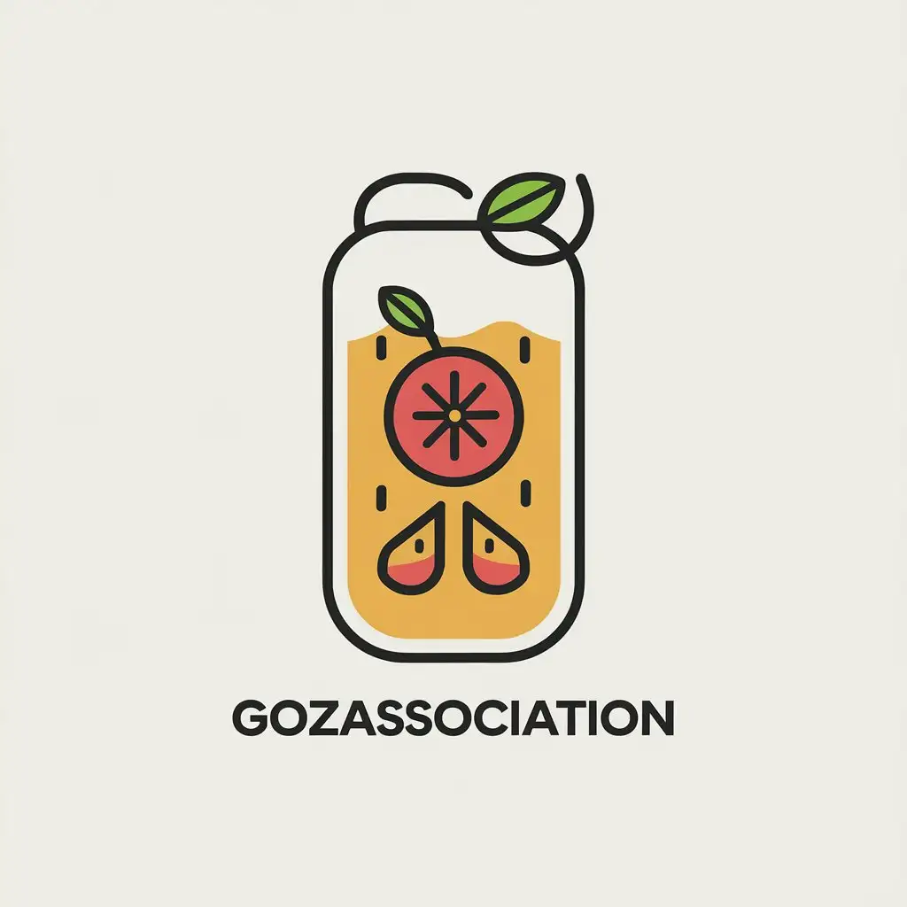 LOGO Design for GoZaAssociation FruitFlavored Beer with Minimalistic Style on Clear Background