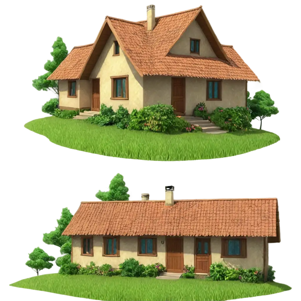 Simple-2D-Village-Home-PNG-Image-Ideal-for-Clean-Visual-Representations