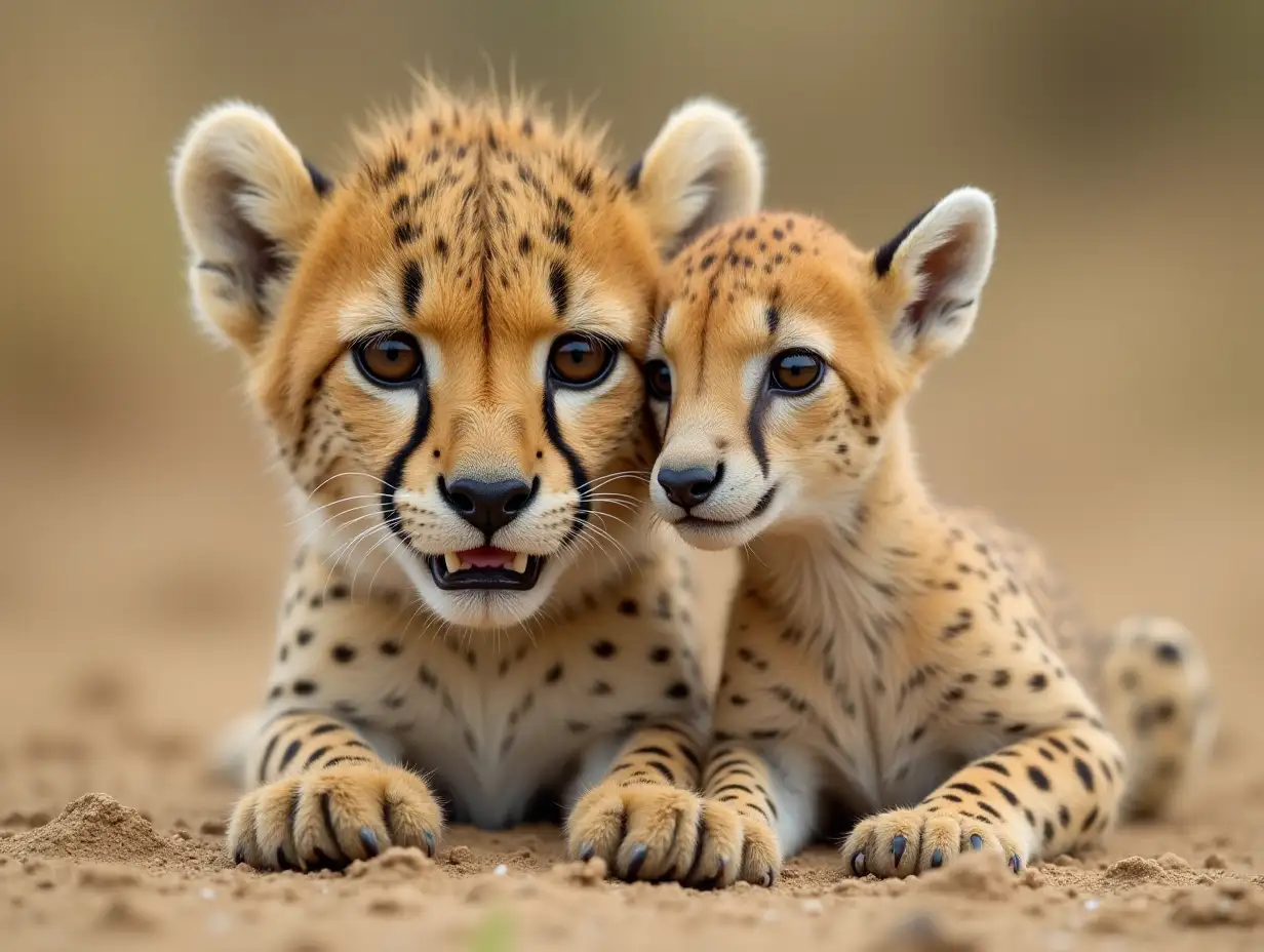 Cheetah-Cub-with-Impala-Lamb-Head