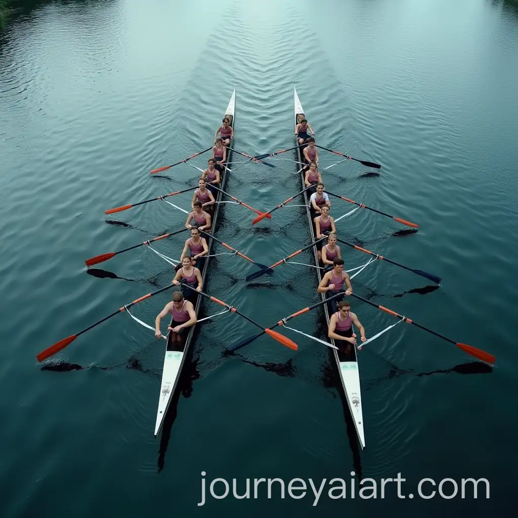 Rowing-Eight-Teams-in-Chaos-on-Calm-Water-Overcast-Lighting