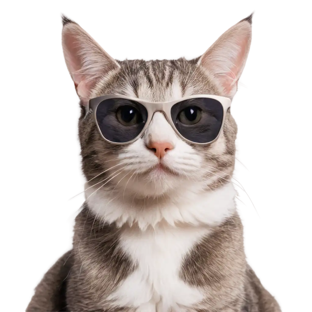 Grey-and-White-Tabby-Cat-Wearing-Sunglasses-PNG-Image-Cool-Feline-with-Style