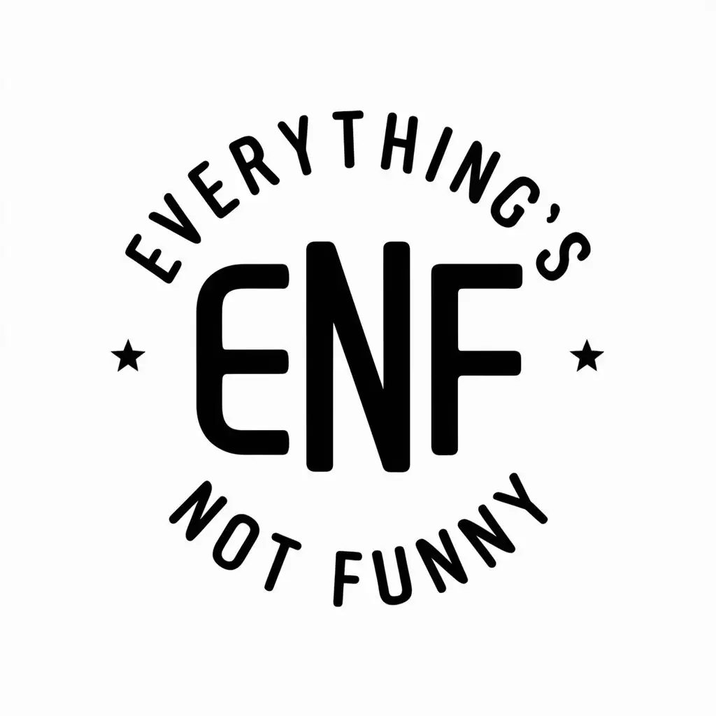 LOGO Design for Everythings Not Funny ENF Symbol in Entertainment Industry