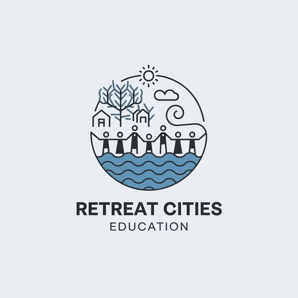 LOGO Design For ReTrEAT Cities Coastal Community with Mangrove and Climate Elements