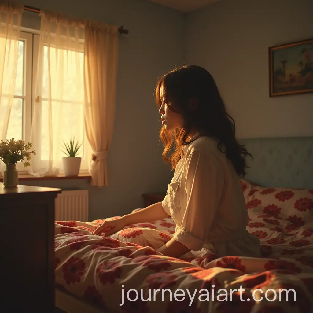 20YearOld-Girl-in-Her-Room-Relaxing-andAI-Image-Prompt-Expansion-Enjoying-a-Personal-Space