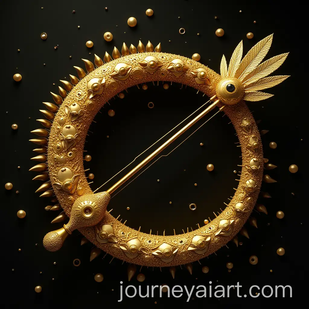 AI-Image-ExpansionGolden-Bow-with-Elephant-Tusk-and-Firefly-Patterns