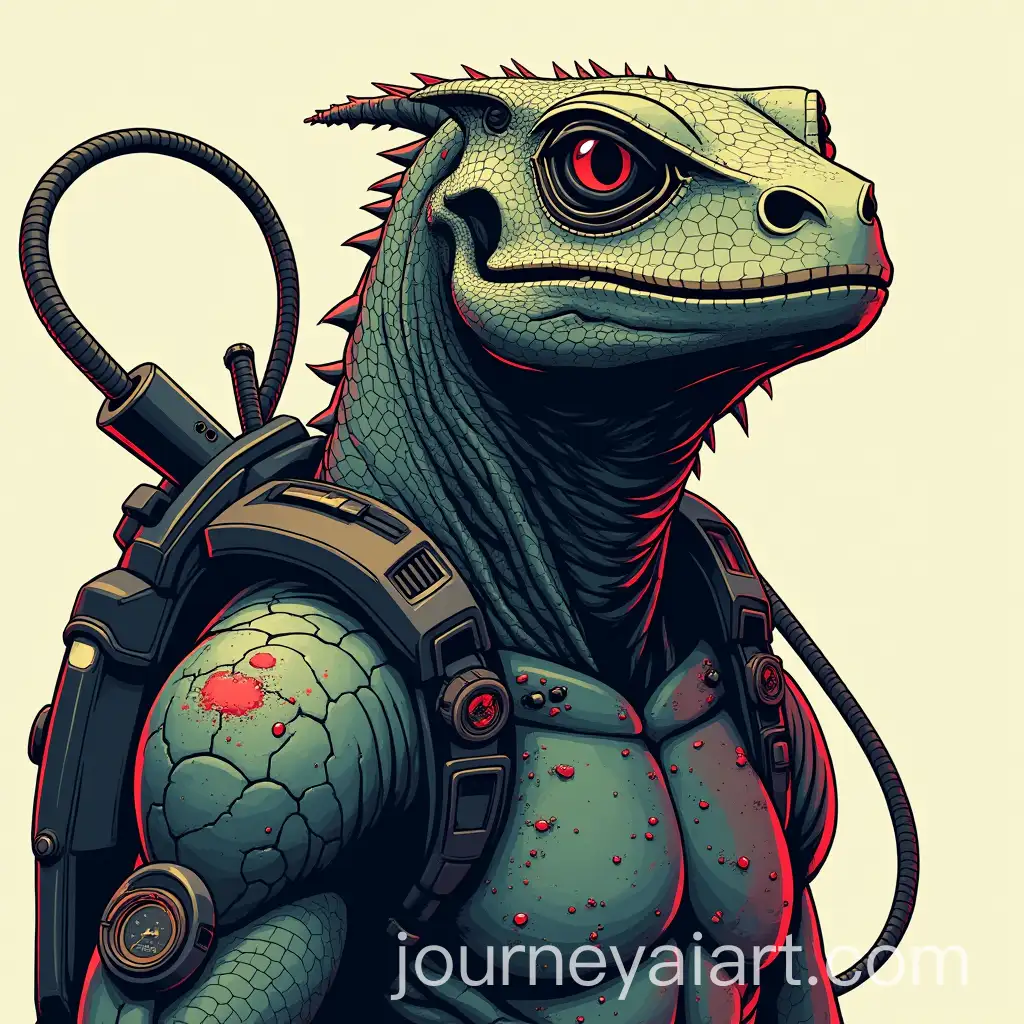 Cyberpunk-Lizard-Man-with-Augments-in-Bold-Cell-Shade-Style