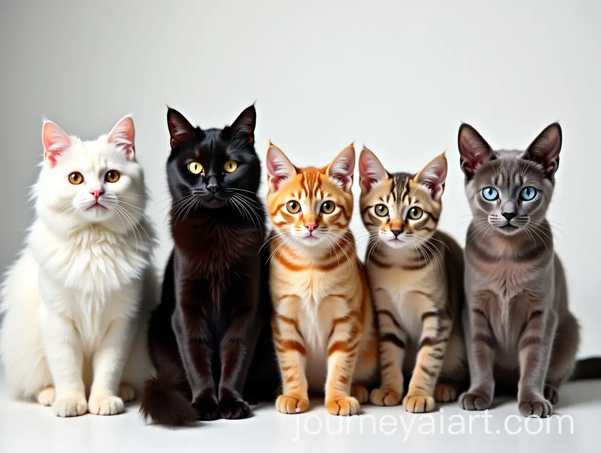 Diverse-Cats-Posing-in-a-Bright-Studio-Setting