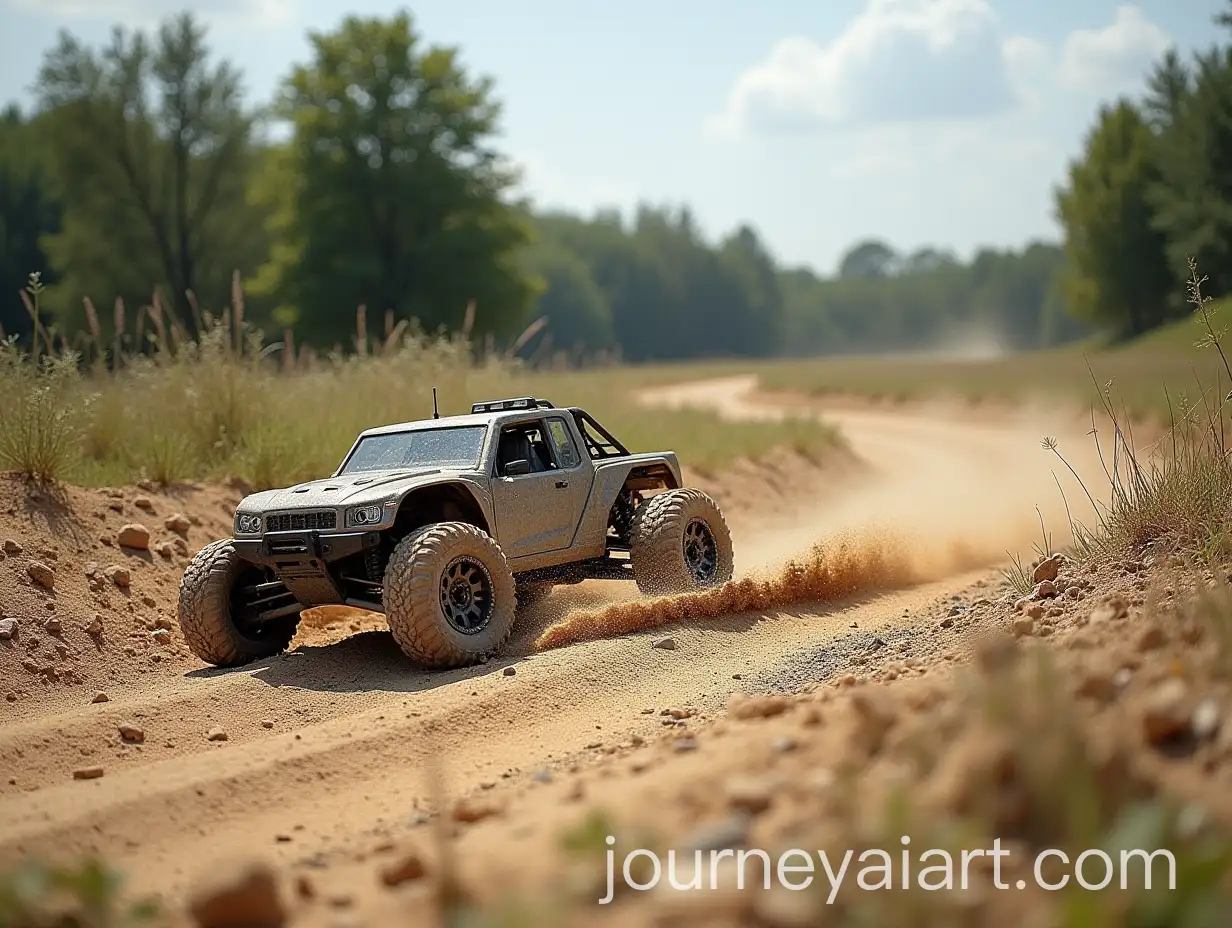 OffOffroad-RC-Circuit-LayoutRoad-RadioControlled-Vehicle-Circuit-with-Varied-Height-and-Compact-Earth-Zones