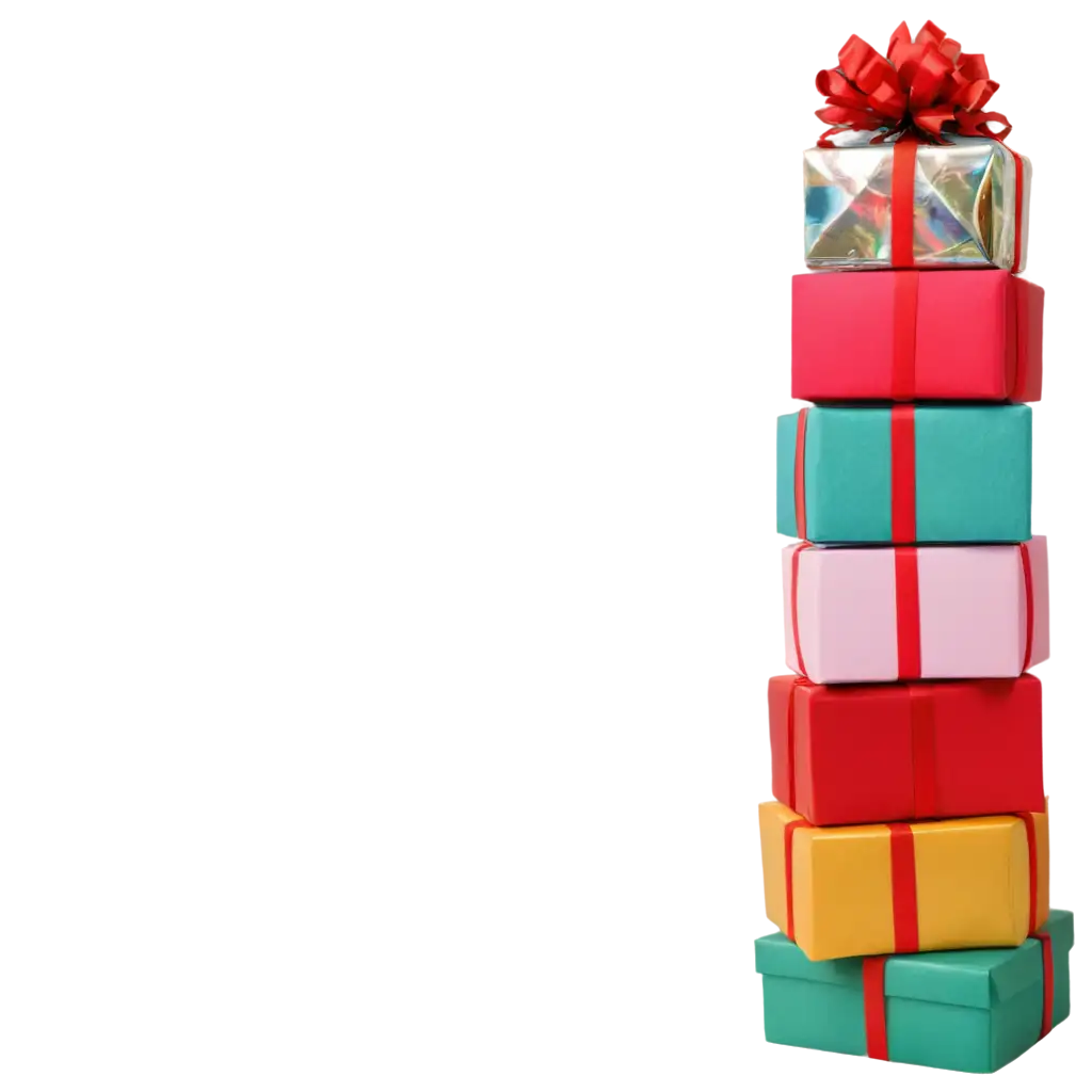 Colorful-Wrapped-Presents-with-Bows-PNG-Image-Perfect-for-Festive-Designs