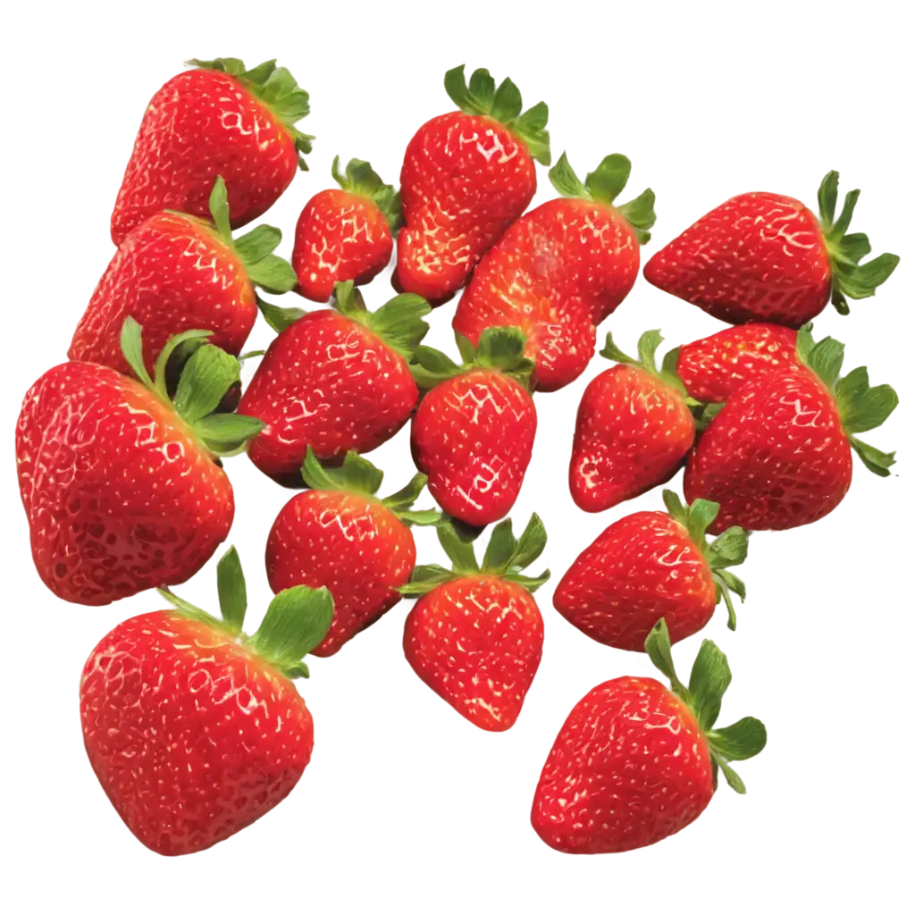 Fresh-and-Vibrant-Strawberries-Gathered-Together-PNG-Image-for-Clear-HighQuality-Visuals