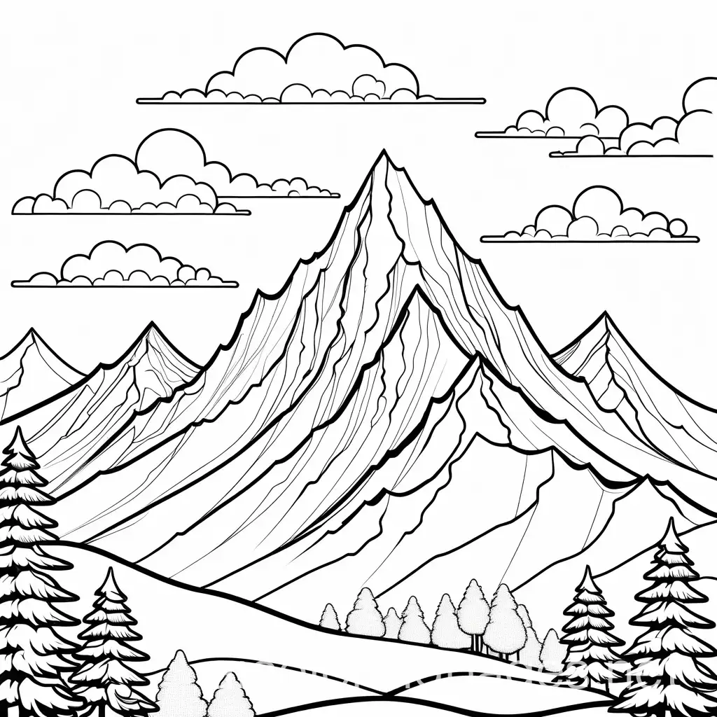 Snowy-Mountain-Comic-Style-Coloring-Page-for-Kids