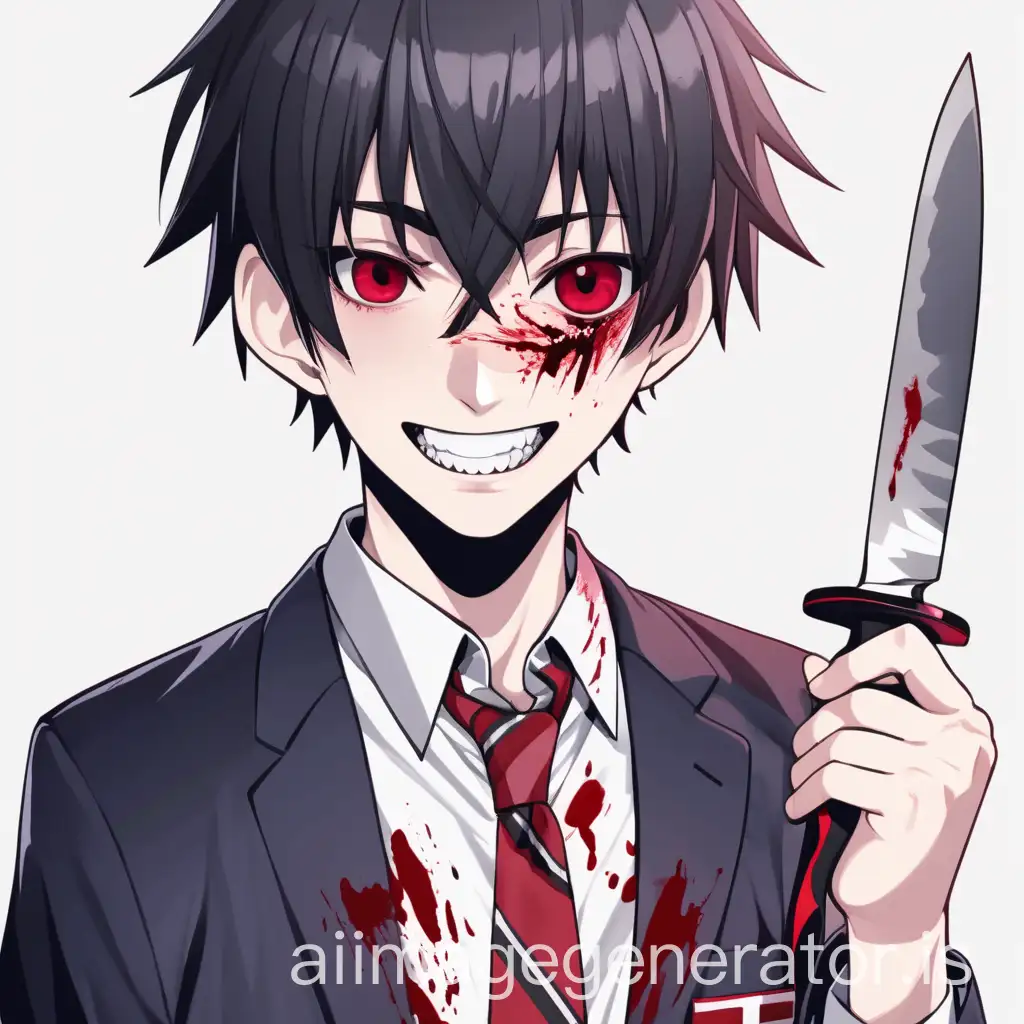 15YearOld-Yandere-Psychopath-in-School-Uniform-Holding-Knife