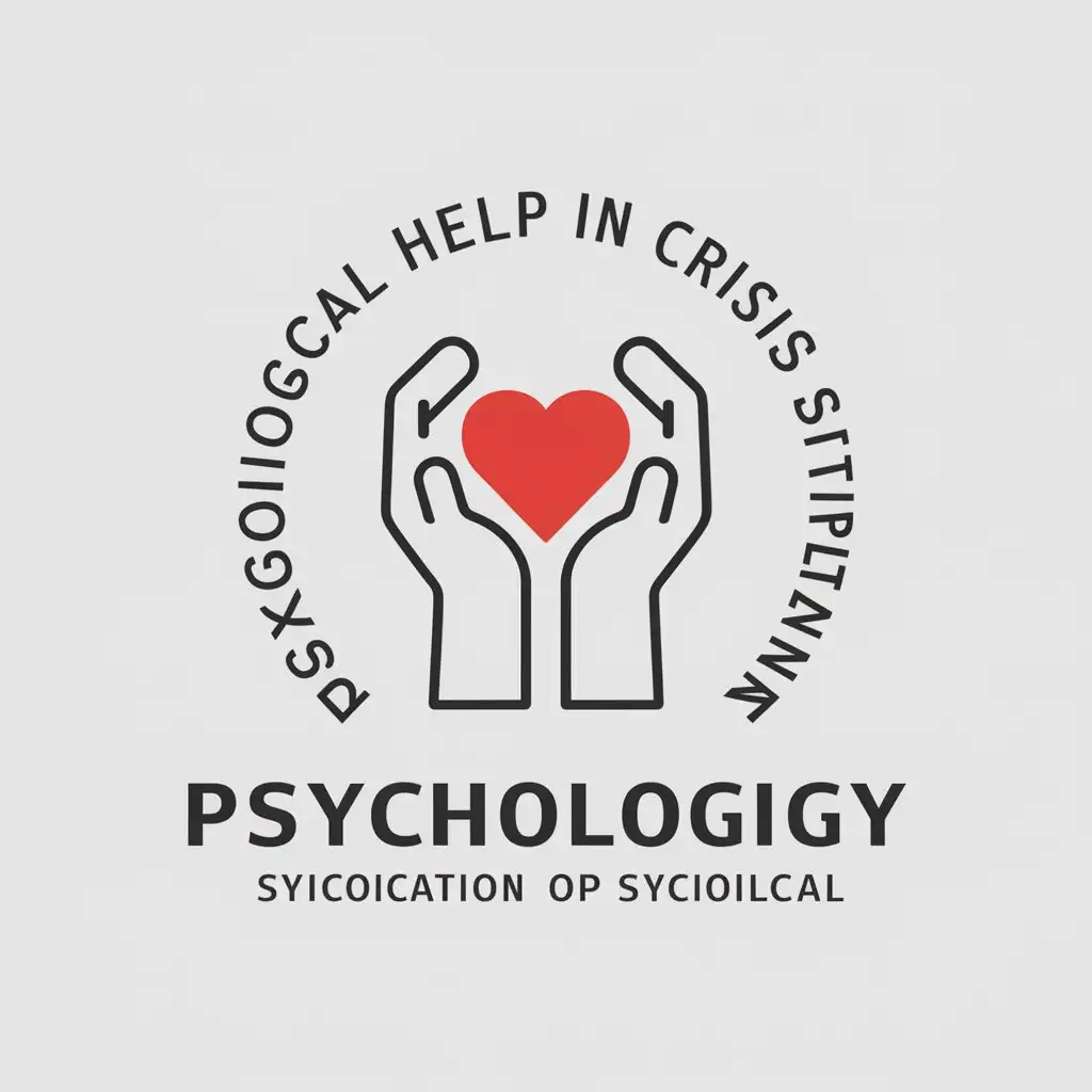 a vector logo design,with the text "Psychological help in crisis situations, psychological counseling, Psychology", main symbol:Psychological help in crisis situations,Moderate,be used in Education industry,clear background