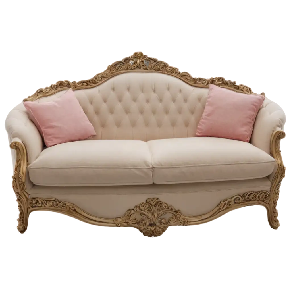 PNG-Image-of-a-Luxurious-Sofa-Fit-for-a-Princess-Enhance-Your-RoyaltyInspired-Designs