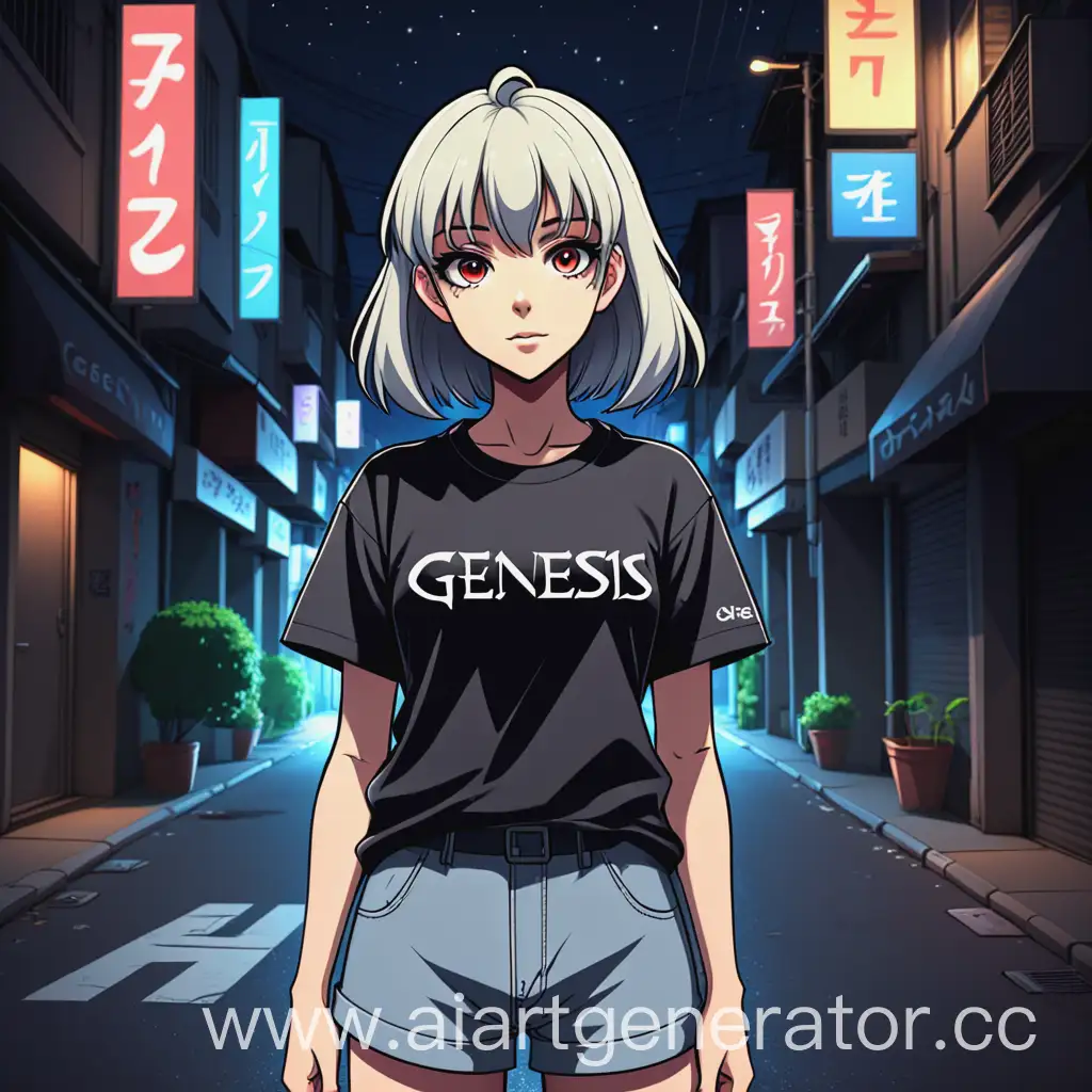 Cartoon-Style-Anime-Girl-Night-Street-Genesis-TShirt