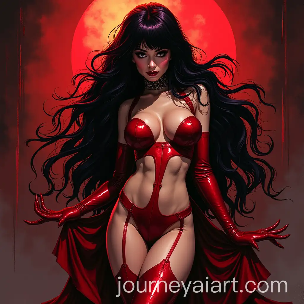 Vampirella-Alien-Comic-Style-in-Latex-Costume