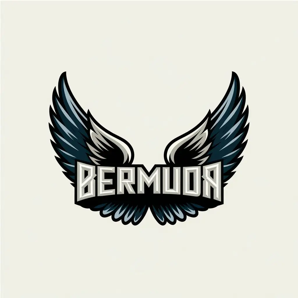 LOGO Design for Bermuda Angel Wings in Mens Colors with Clear Background