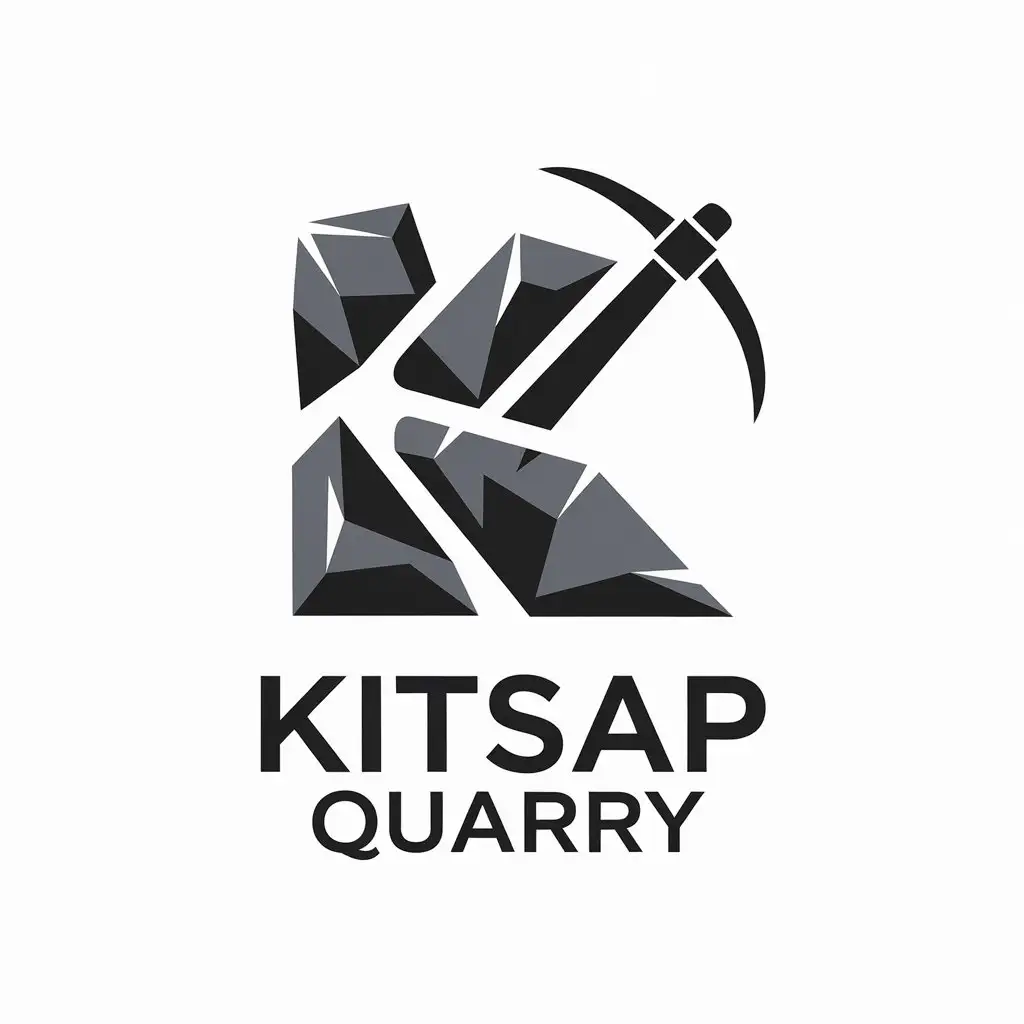 a vector logo design,with the text "Kitsap Quarry ", main symbol:Modern Logo Design for Kitsap Quarry I'm seeking a talented designer to update and modernize the logo for Kitsap Quarry. This should be a minimalist, modern design that conveys trust and reliability.,complex,clear background