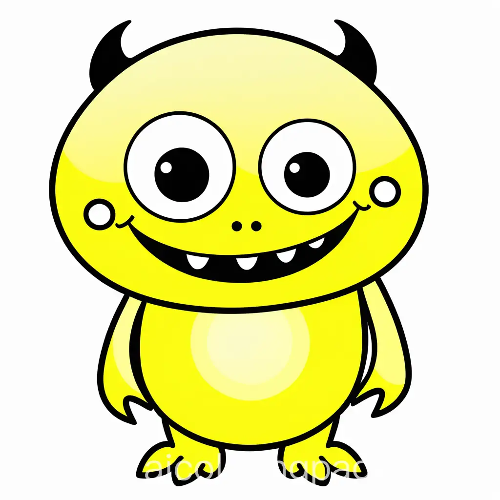 Adorable-Yellow-and-White-Monster-Coloring-Page-for-Kids