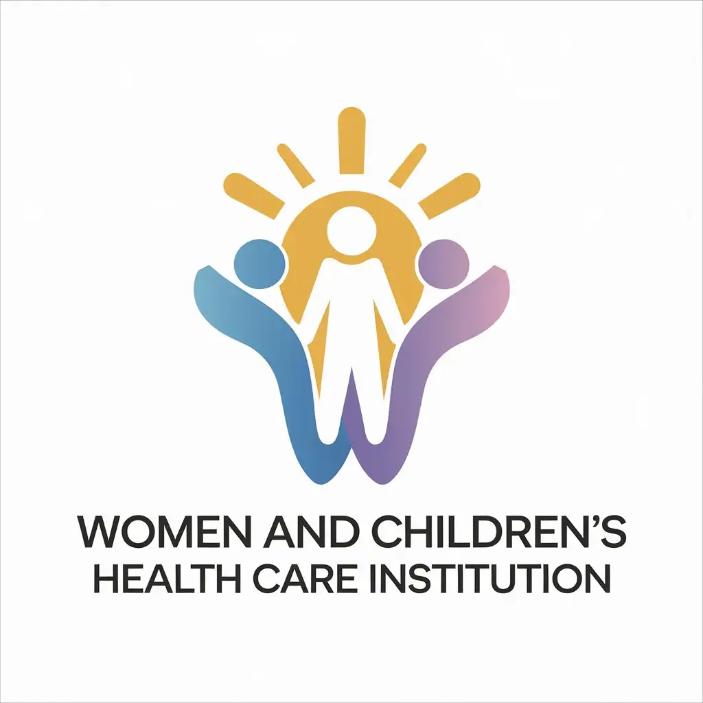 LOGO Design for Women and Childrens Health Care Institution Sunlight Safety and Caring Symbols for Medical and Dental Industry