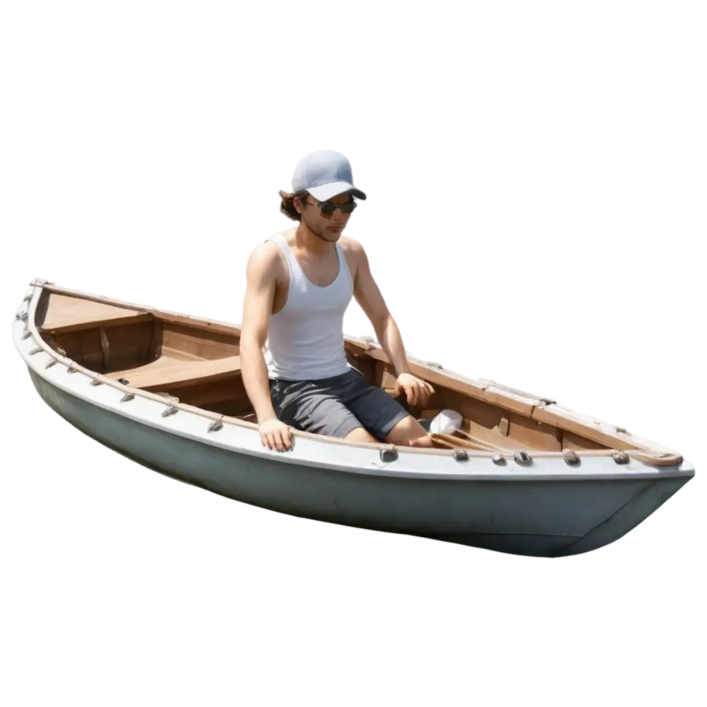 create a 3d realistic boat with driver