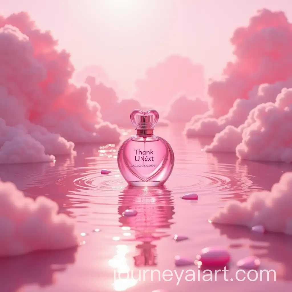 Ariana-Grande-Thank-U-Next-Perfume-Bottle-Floating-in-Dreamy-Pink-River