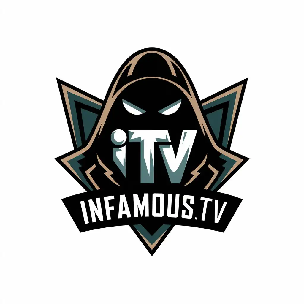 LOGO Design for InfamousTv ITV Symbol with Ominous Background for Internet Industry