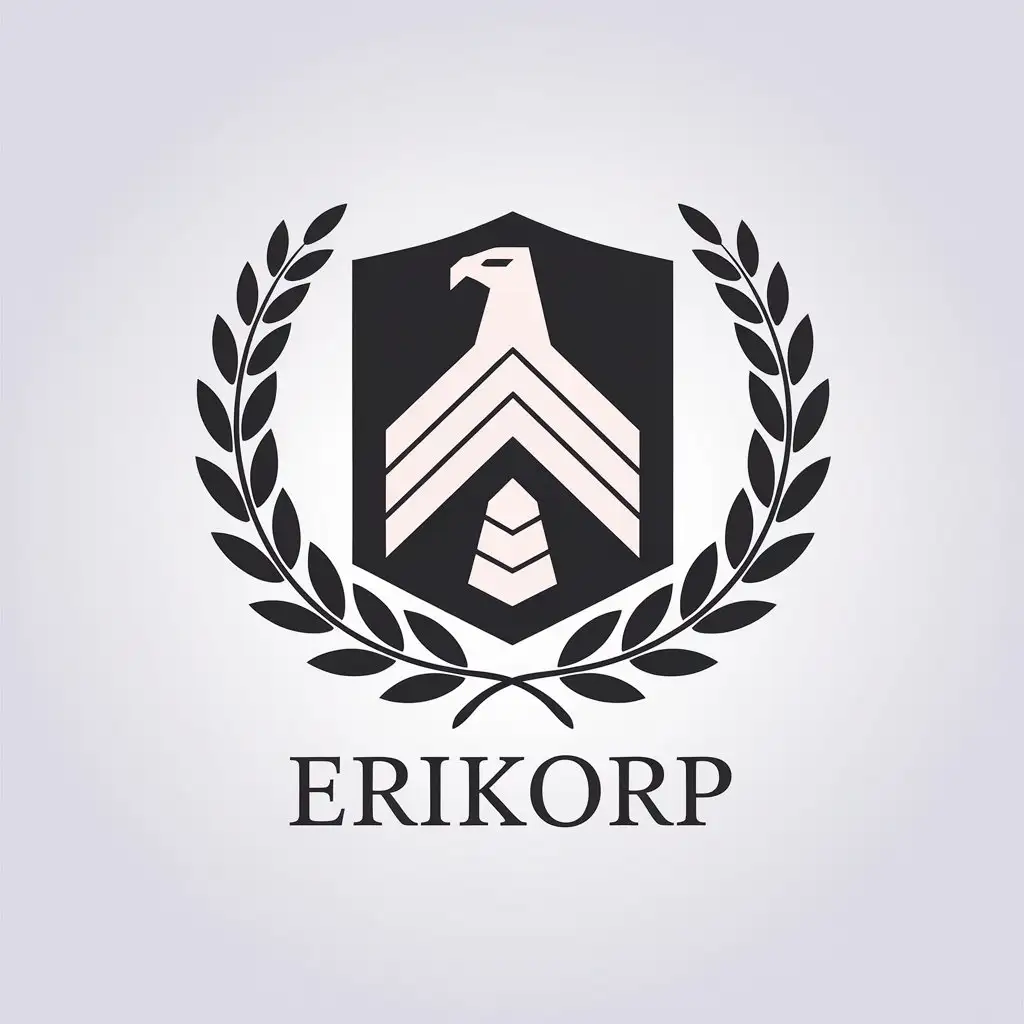 LOGO Design for ERIKORP Minimalistic Vector Emblem for Private Contractor Security Services in NATO Style