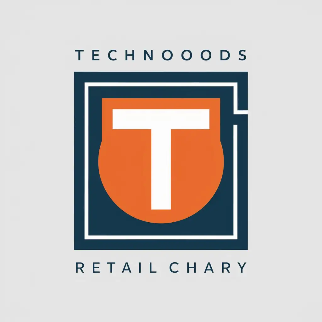 LOGO-Design-For-TechnoGoods-Blue-Orange-Square-with-Stylized-Letter-T