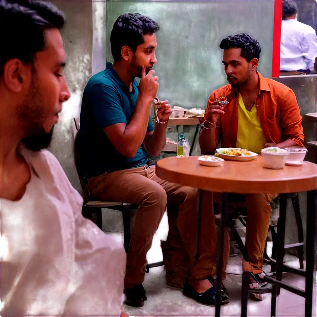 People-Smoking-in-a-Restaurant-in-Dhaka-HighQuality-PNG-Image-for-Realistic-Visuals