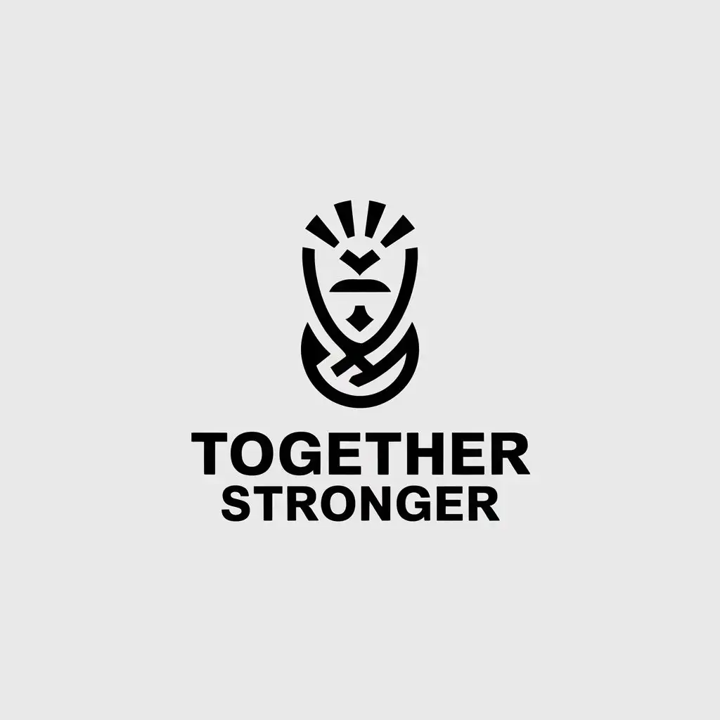 LOGO-Design-For-TOGETHER-STRONGER-Minimalistic-Event-Logo-with-RUKI-Symbol