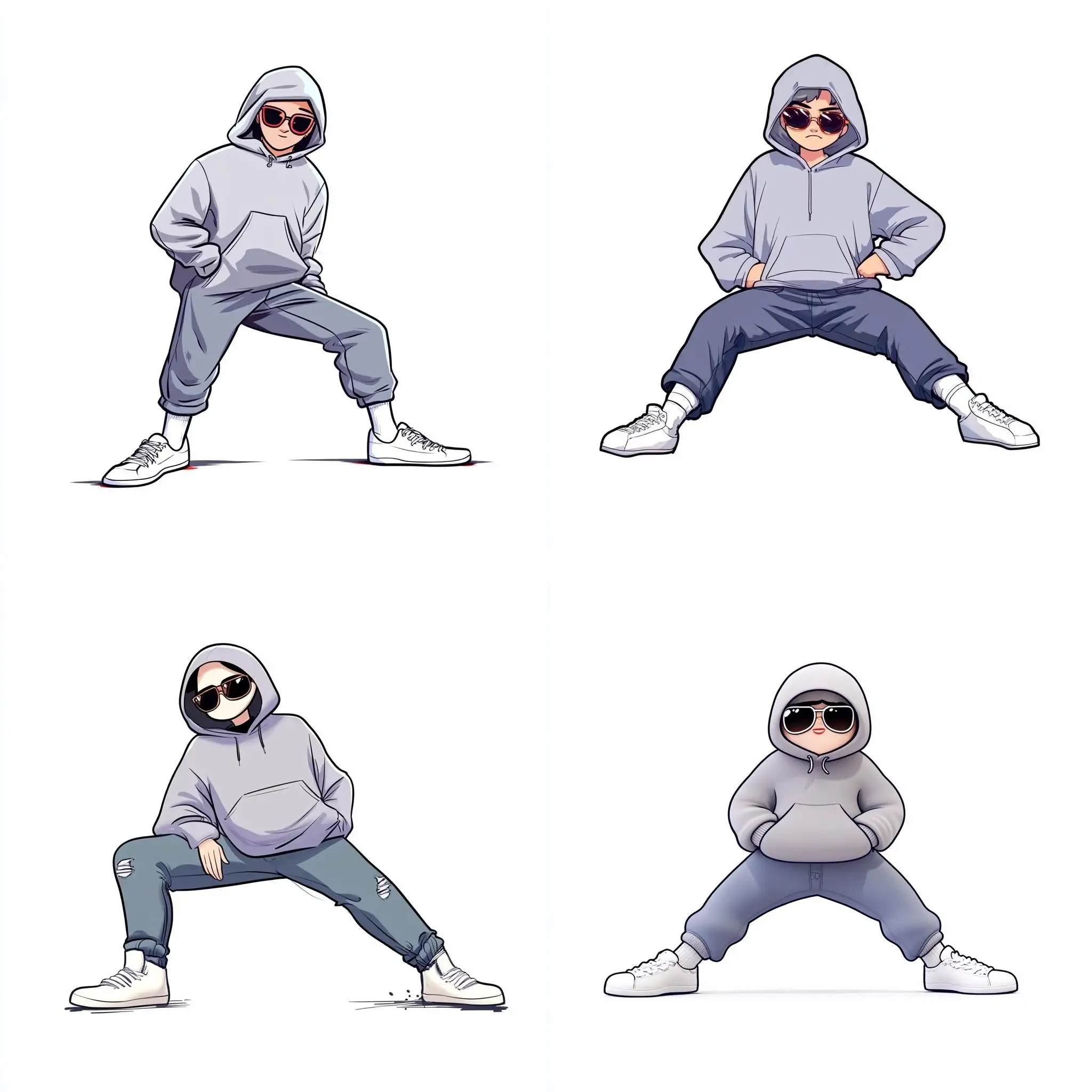 Meme-Character-in-Gray-Hoodie-and-Sunglasses-on-White-Background