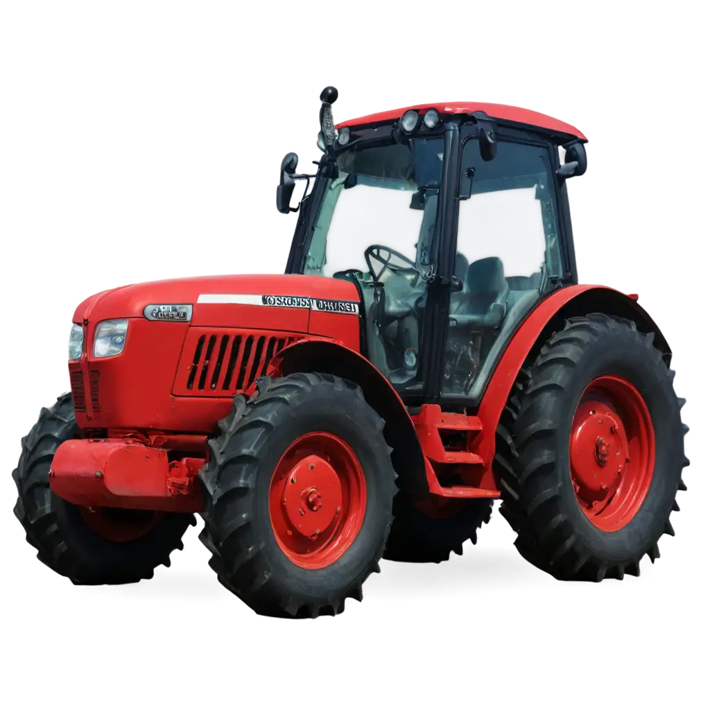 HighQuality-PNG-Image-of-a-Red-Tractor-at-an-Angle-Enhancing-Visual-Clarity-and-Detail