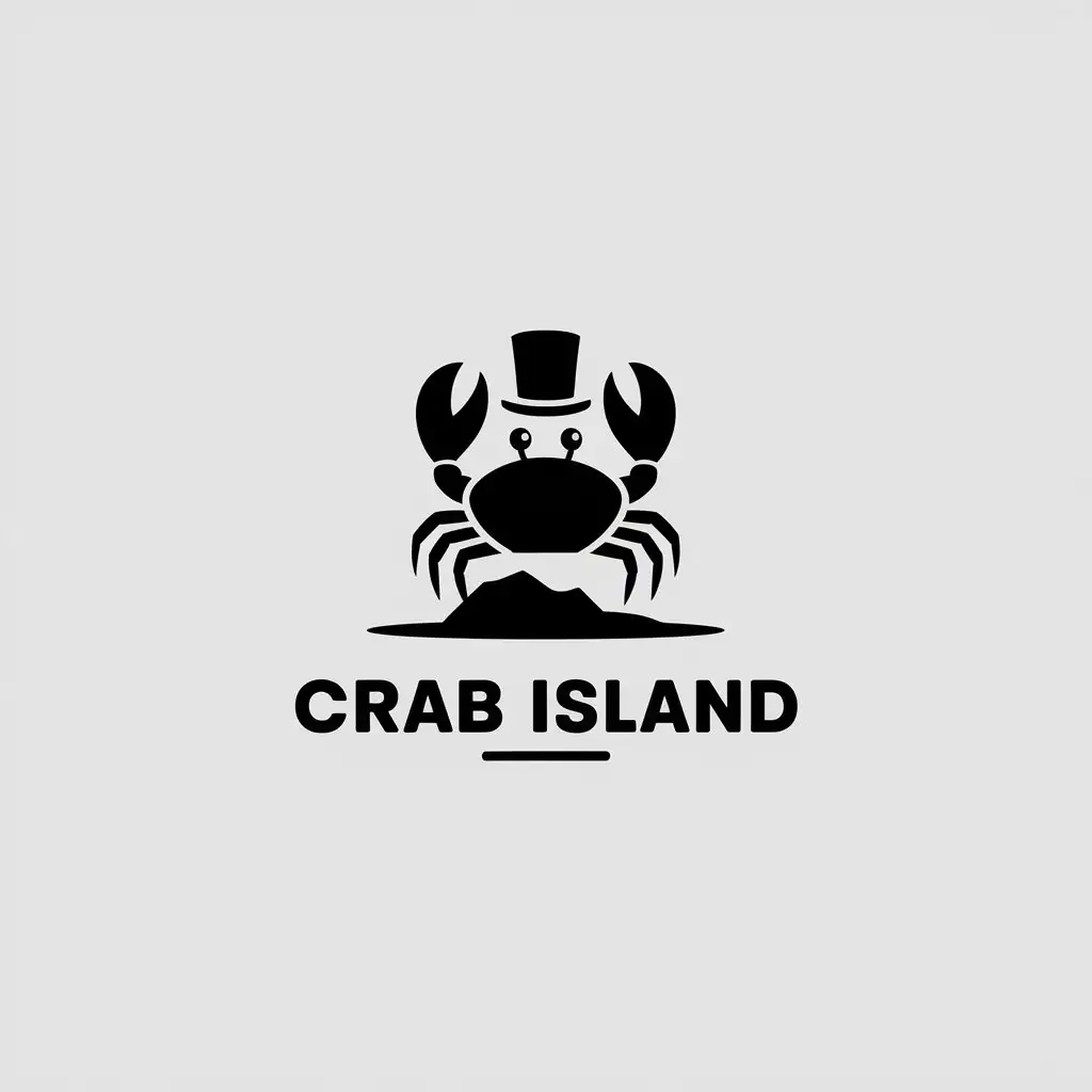 LOGO-Design-for-Crab-Island-Minimalistic-Crab-Icon-with-Fresh-Seafood-Vibe