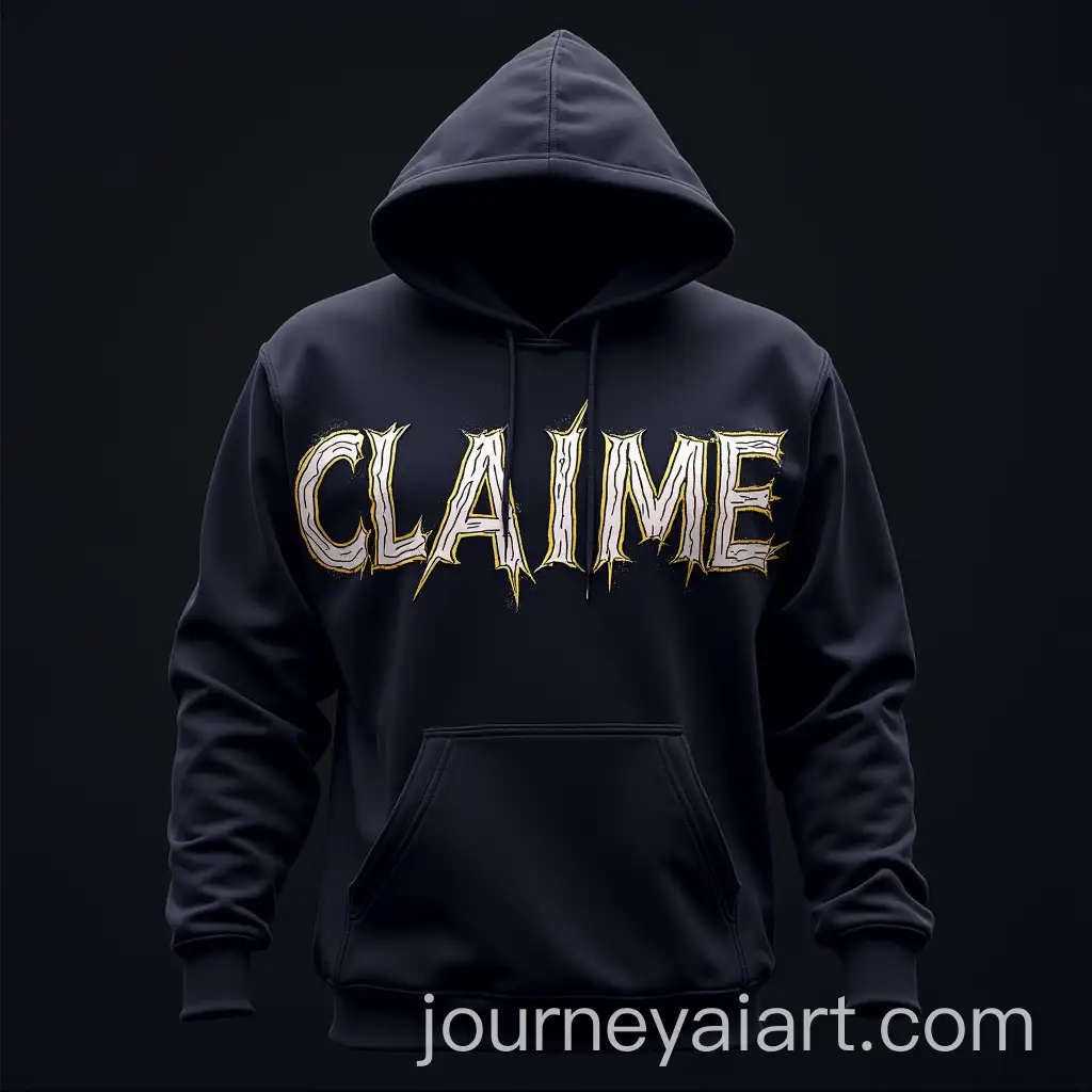 Stylish-Hoodie-Design-Featuring-CLAIME-in-Modern-Lightning-Pattern